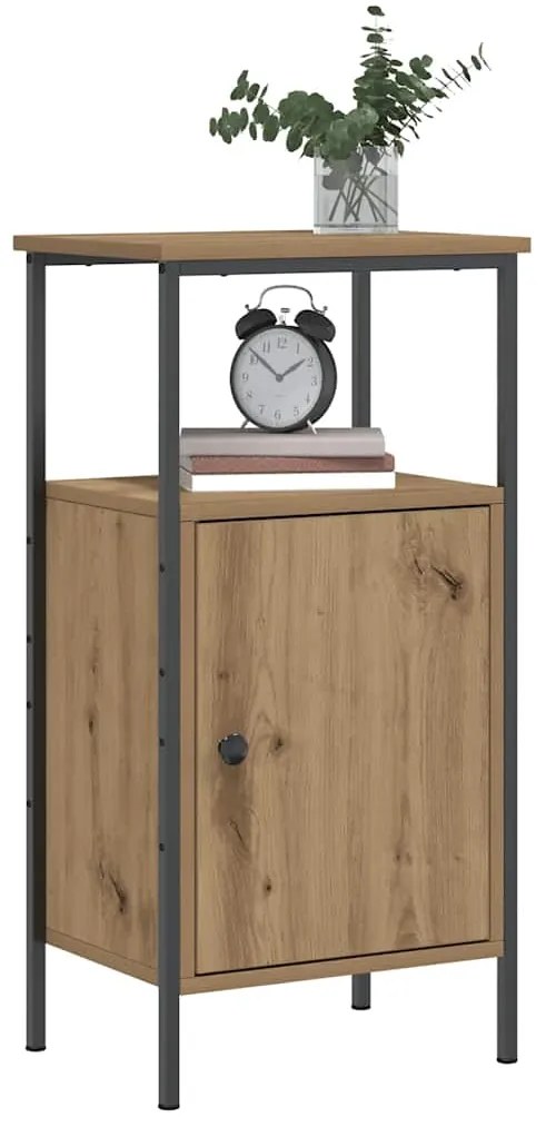 857249 vidaXL Нощни шкафчета 2 бр. дъб Artisan 41x31x80cm Инженерна дървесина