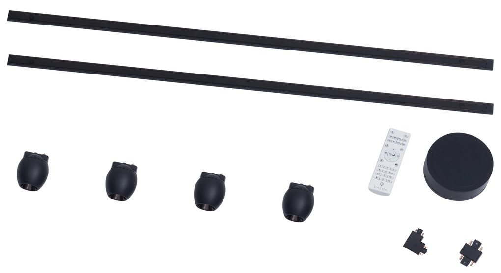 Модерна релсова система за осветление с 4 черни прожектора 1-фазов - Magnetic Zagaye