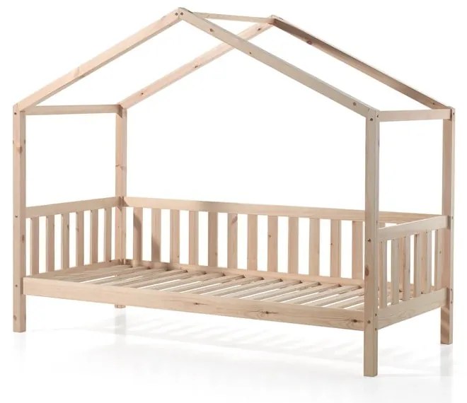 Детско легло къща, изработено от борова дървесина, 90 x 200 cm Dallas - Vipack