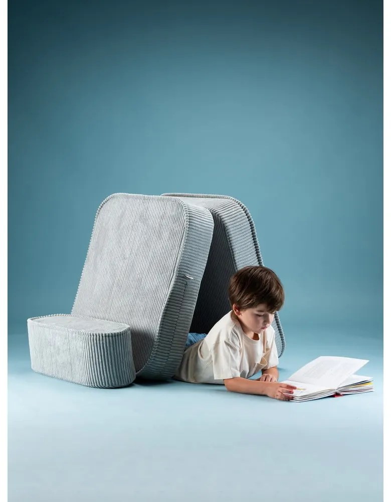 Детски стол от рипсено кадифе в цвят мента Flip – Wigiwama