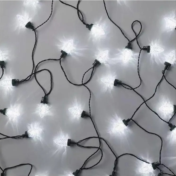 LED Външна  гирлянда 50xLED/8 функции 14,8 m IP44 студено бяло