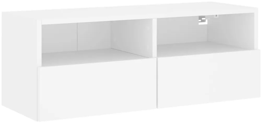 836868 vidaXL Стенен ТВ шкаф, бял, 80x30x30 см, инженерно дърво