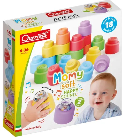 Quercetti - Конструктор Momy Soft Happy Sound 18ч.4145