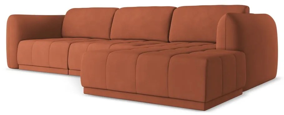 Оранжев ъглов диван (десен ъгъл) Hoku – Makamii
