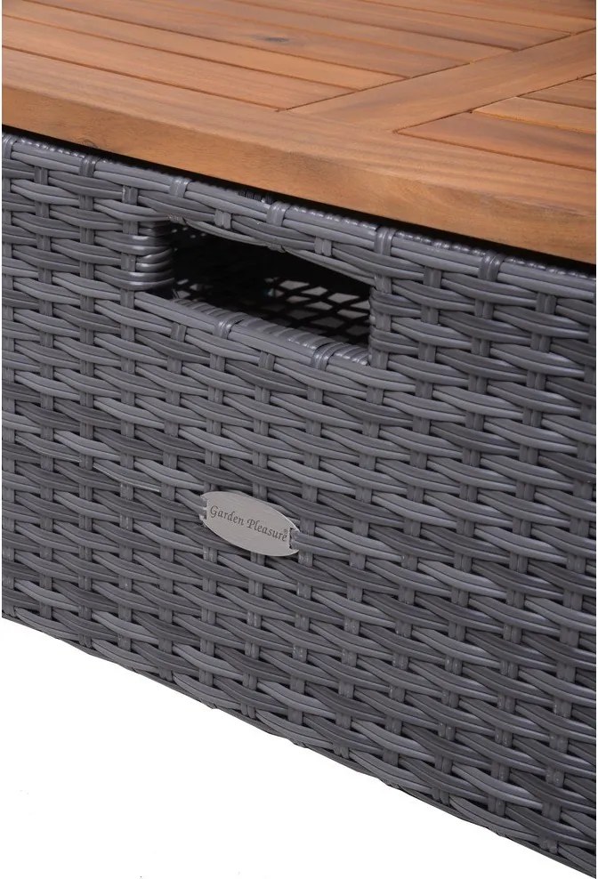 Сив градински диван от изкуствен ратан Bari – Garden Pleasure