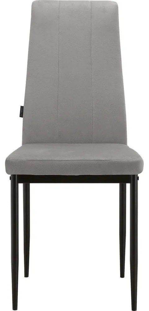 Сиви кадифени трапезни столове в комплект от 2 бр. Kelly – Støraa