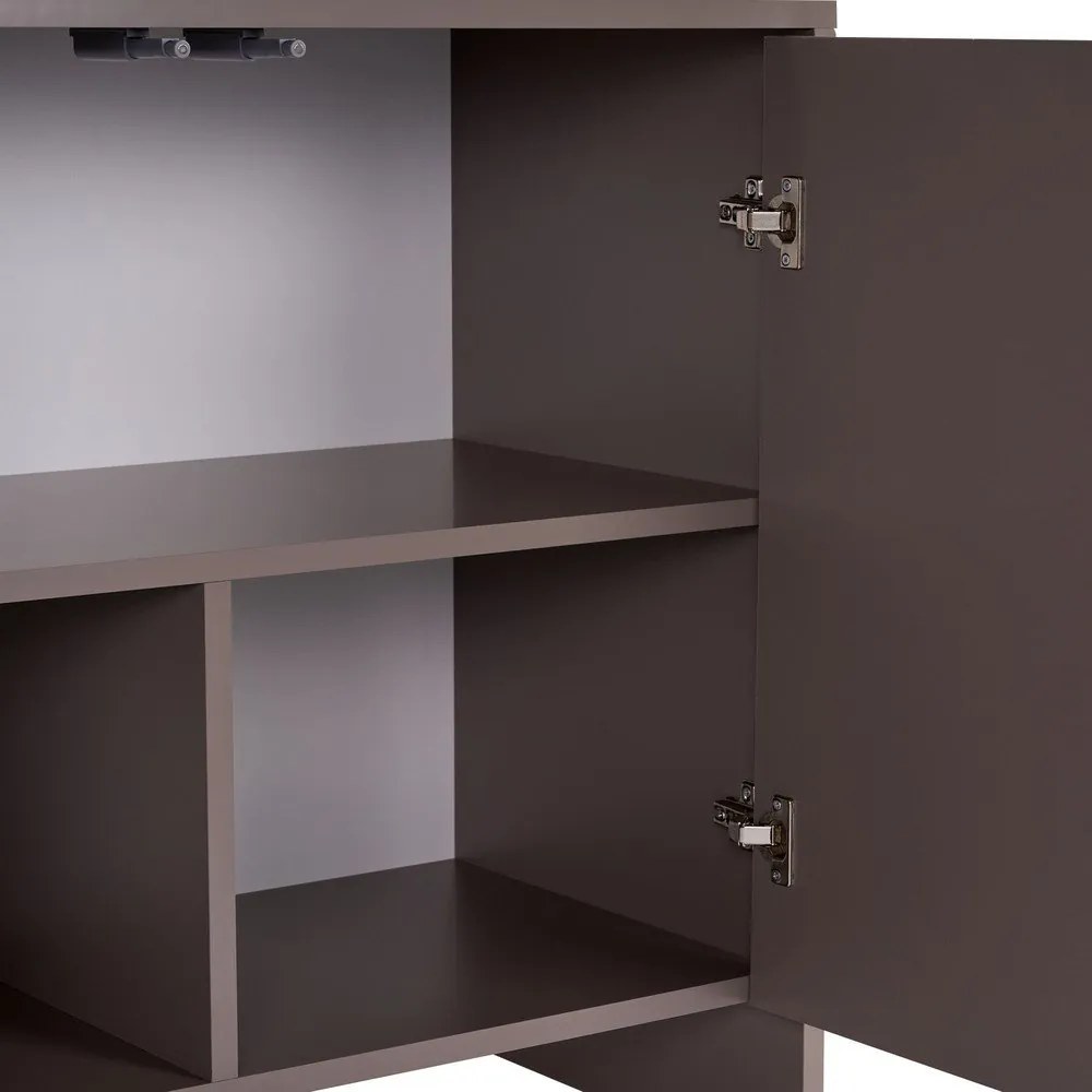 Кафяво-сив скрин 180x80x45 cm Arlen – Kalune Design