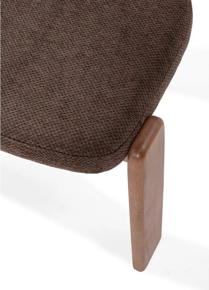 Кафяви тапицирани трапезни столове в комплект 2 бр. Nadia – MOME