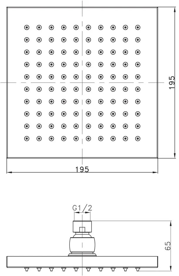 Месингова душ глава в златист цвят – Sapho