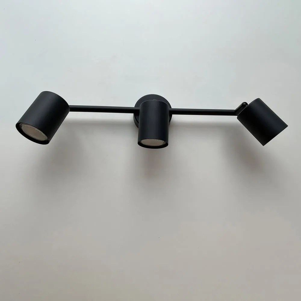 Черен метален LED прожектор 8x42 cm Vano – Fischer & Honsel