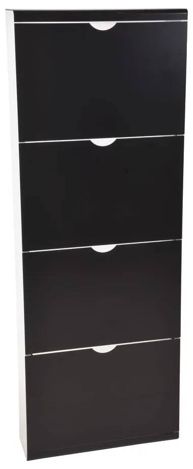 Черна метална стойка за обувки 51x138x16 cm – Household Pleasure