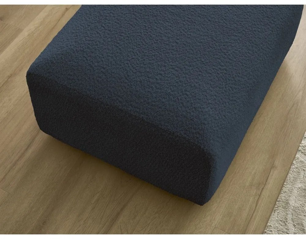 Тъмносиня табуретка от букле Tina – Bobochic Paris