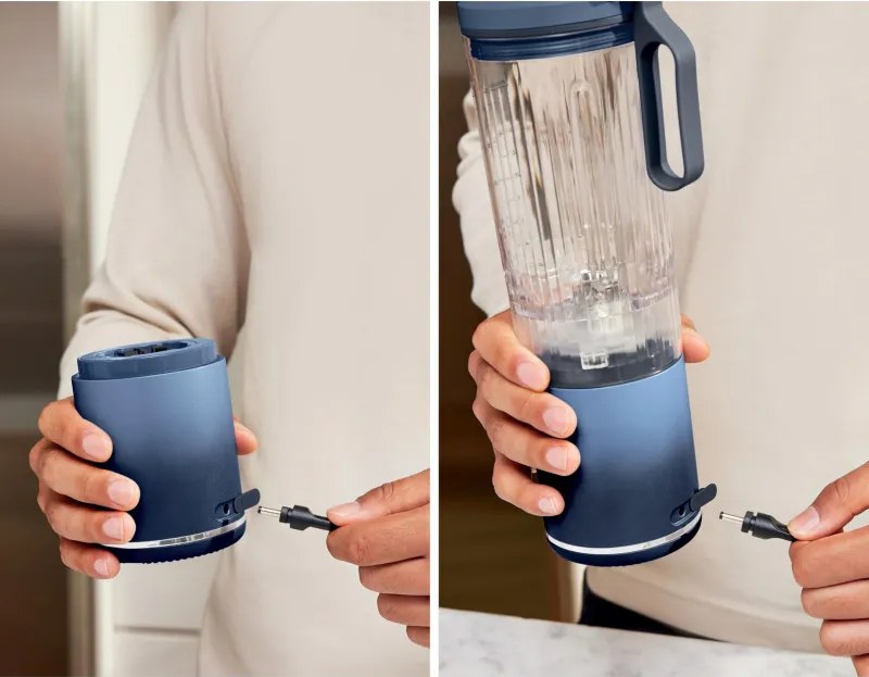 Преносим блендер Ninja Blast Max BC251EUNV, 14.4W, 11.1V, 570 мл, 19000 об/мин, Трошене на лед, До 25 цикъла, Без BPA, Син