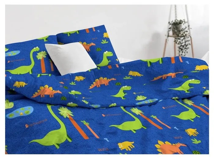 Синьо единично детско спално бельо 140x200 cm Dinolar – Mijolnir