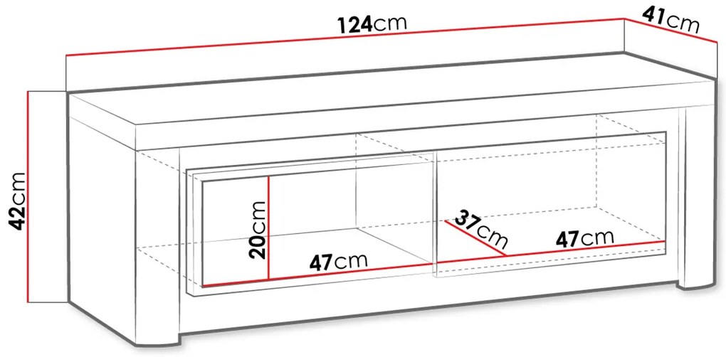 TV шкаф Livinio-Length: 162 cm.