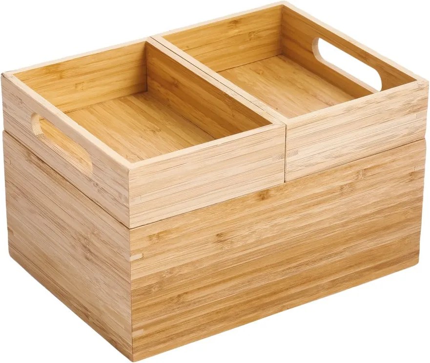 Бамбуков органайзер за козметика в естествен цвят Isalys – MSV