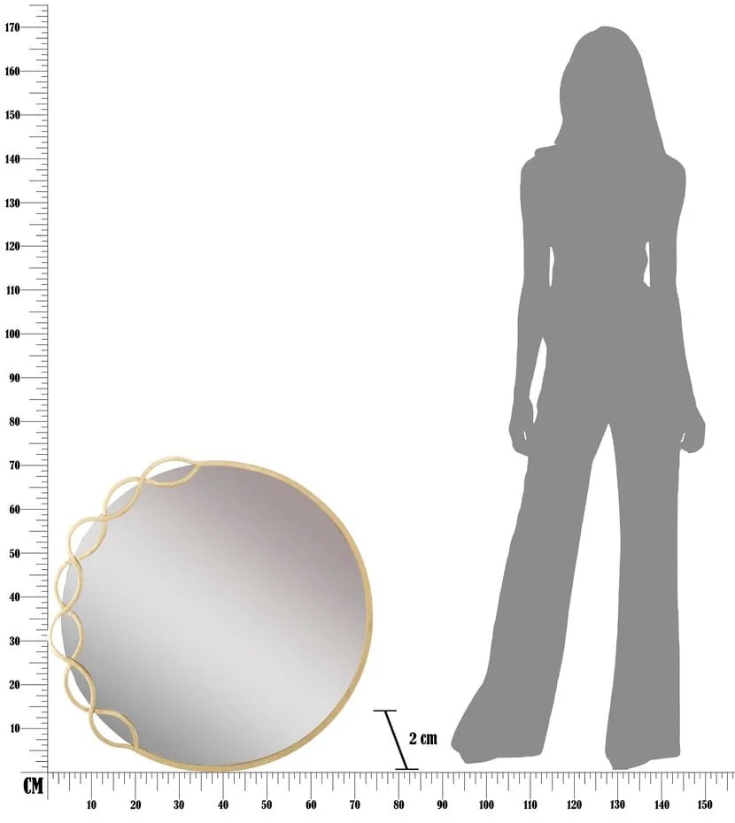 Стенно огледало ø 72 cm Eleonor - Mauro Ferretti