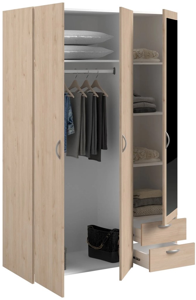 Гардероб Dorm 3-врати с огледало-Fusiko