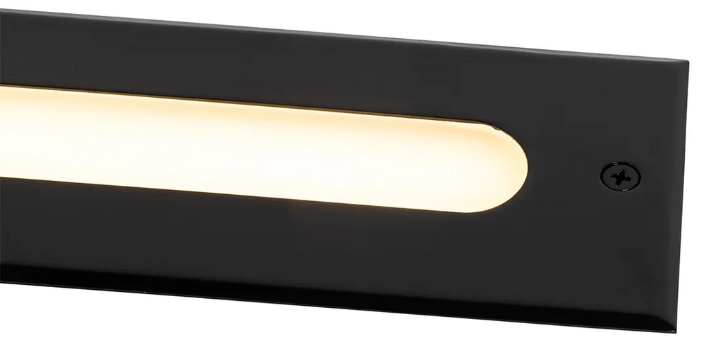 Модерен наземн прожектор черен 30 см с LED IP65 - Eline