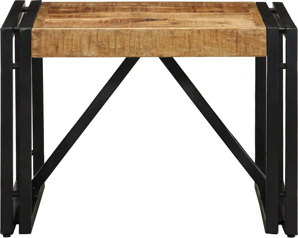 4016679 vidaXL Масичка за кафе 50x50x35 cm Масивна груба дървесина Манго