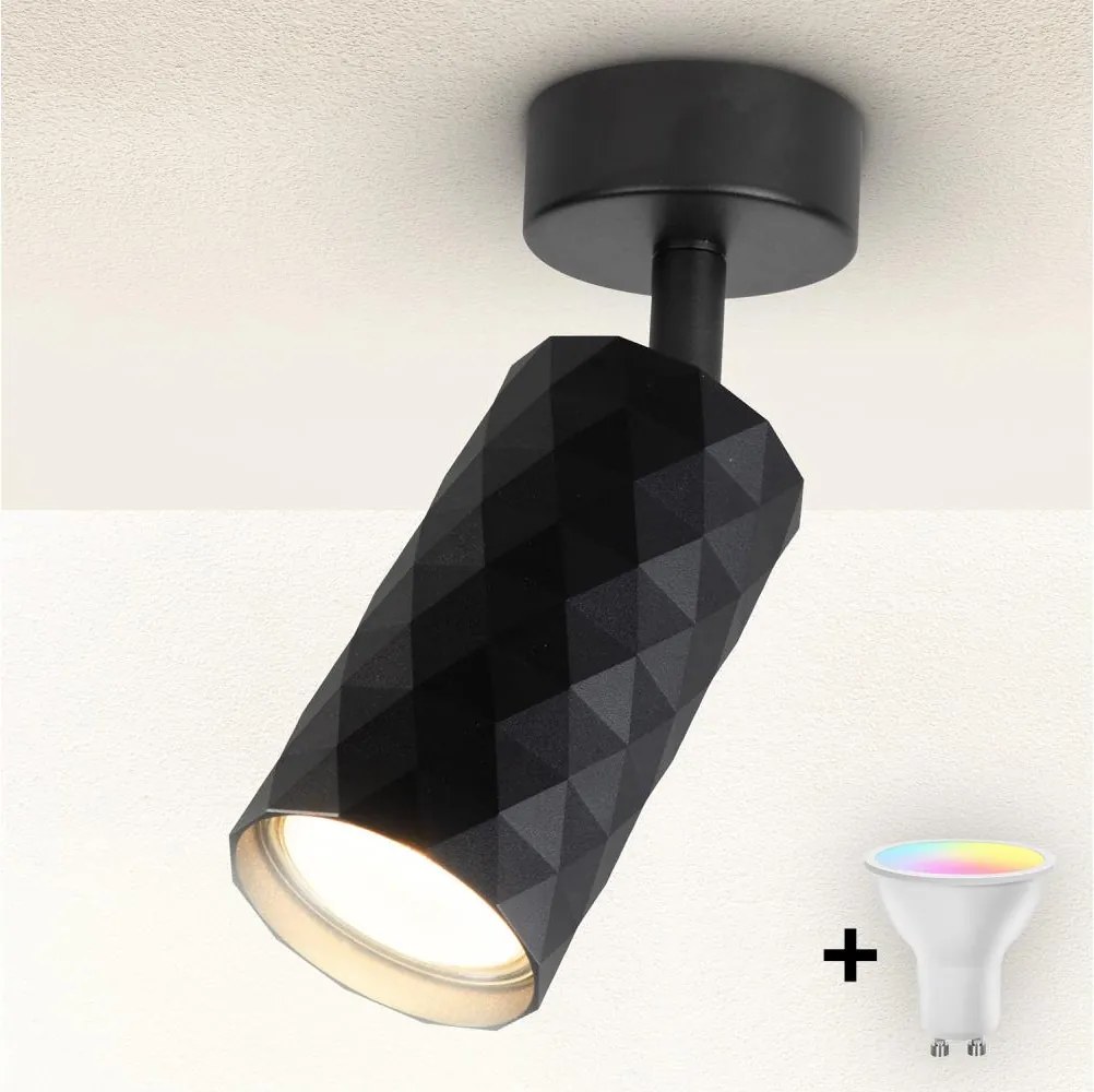 Brilagi - LED RGBW димируем спот SELE DIAMANT 1xGU10/6W/230V Wi-Fi черен