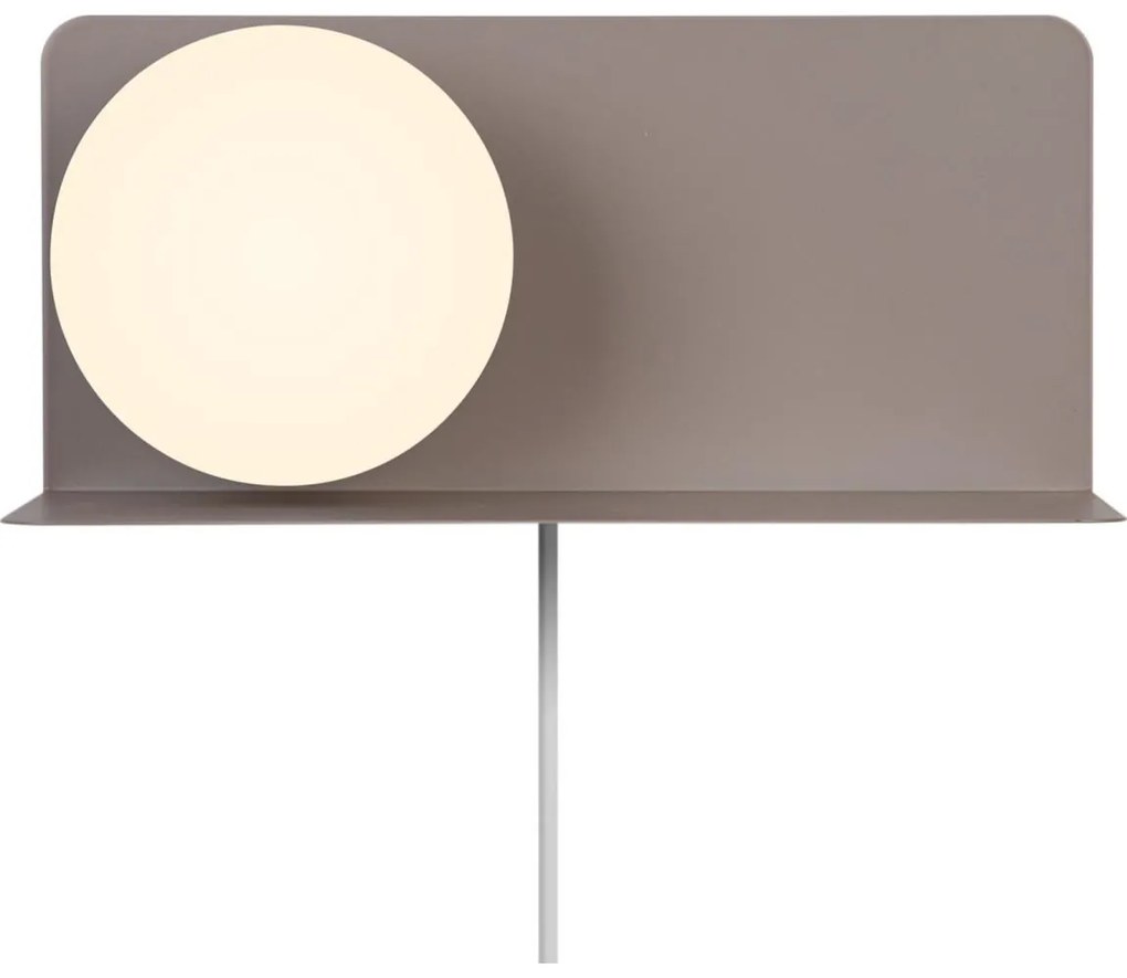 Nordlux - Стенно осветително тяло LILIBETH с рафт 1xE14/25W/230V кафяво