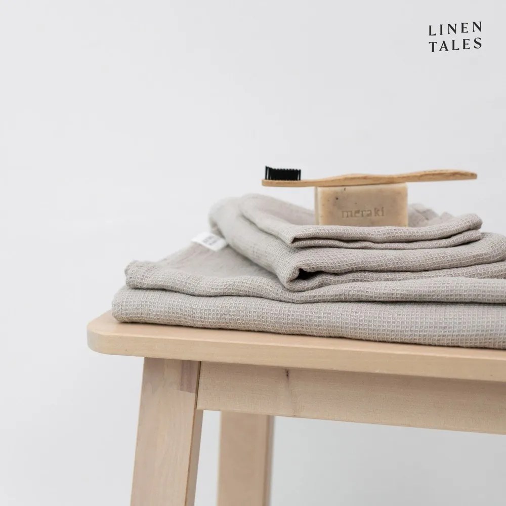 Ленена вафлена кърпа в естествен цвят 75x125 cm Natural Fine Waffle – Linen Tales
