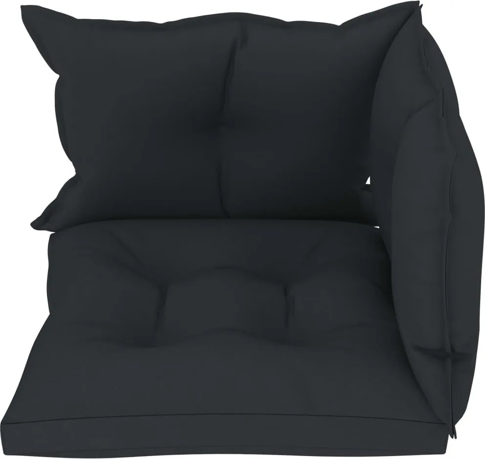 Палетни възглавници за диван Fallon, 3 бр, антрацит, текстил