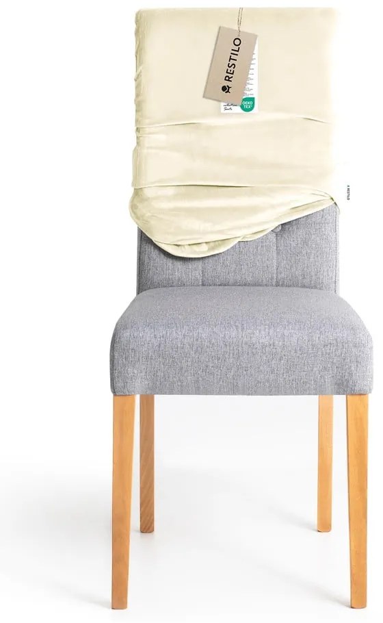 Кремави ластични покривала за стол в комплект от 4 бр. 48 cm Sento – Restilo