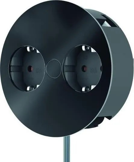 BACHMANN Модул TWIST с 2х Шуко, с кабел 2м, цвят Черен, - B931.150