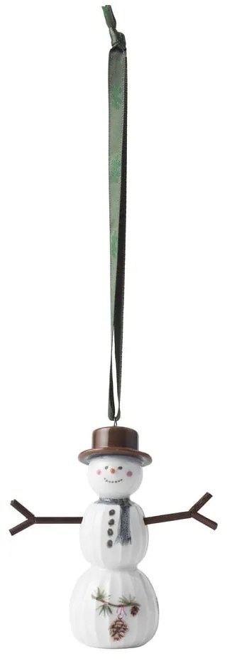Порцеланова ръчно рисувана Коледна украса ø 4 cm Hammershøi Snowman – Kähler Design