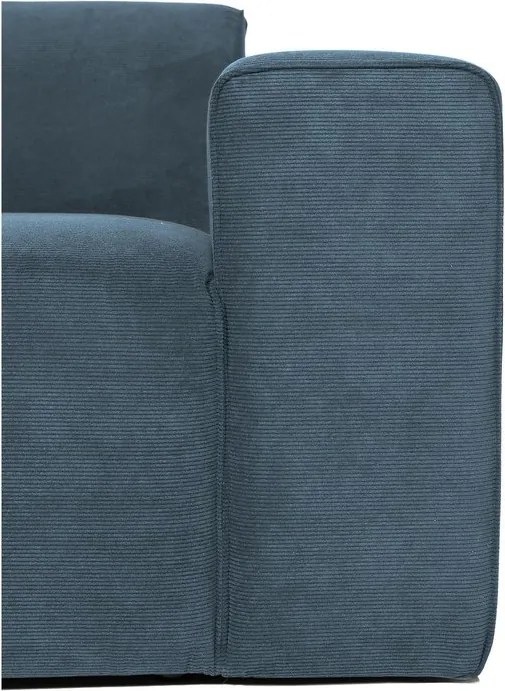 Син модулен диван от рипсено кадифе (десен ъгъл) Sting – Scandic