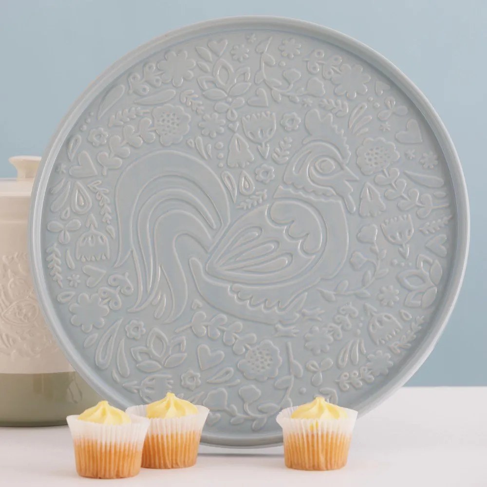 Сиво-синя керамична чиния за сервиране ø 30 cm Home to Roost – Mason Cash