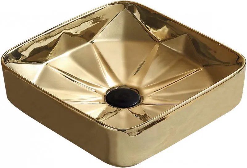 Mexen Elmira мивка за монтаж върху плот 41 x 41 cm, златна - 22094150