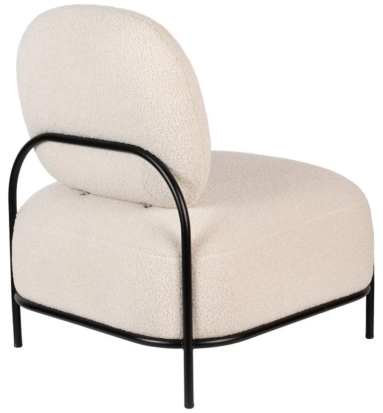 Кремаво кресло от букле Polly – White Label