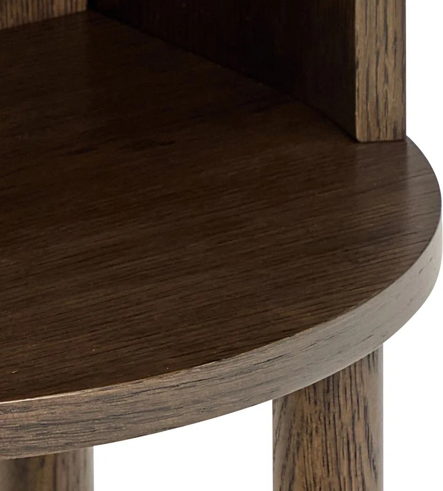 Нощно шкафче от декор от дъб в тъмно естествен цвят Paron – Actona