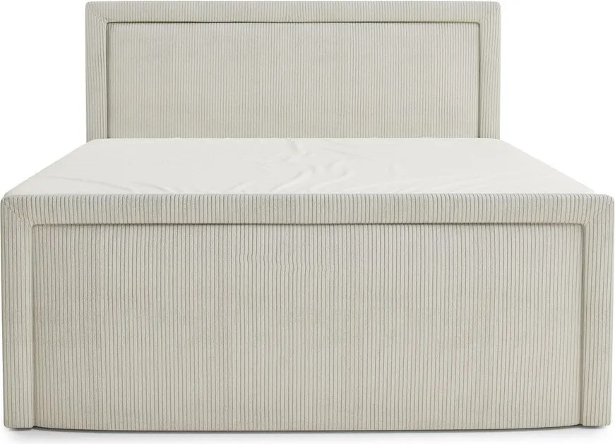 Кремаво боксспринг легло 180x200 cm с място за съхранение Fresco – Maison de Rêve