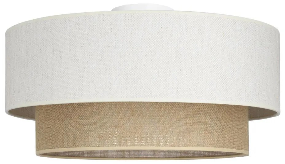 Плафон NATIA 1xE27/60W/230V бял/кафяв