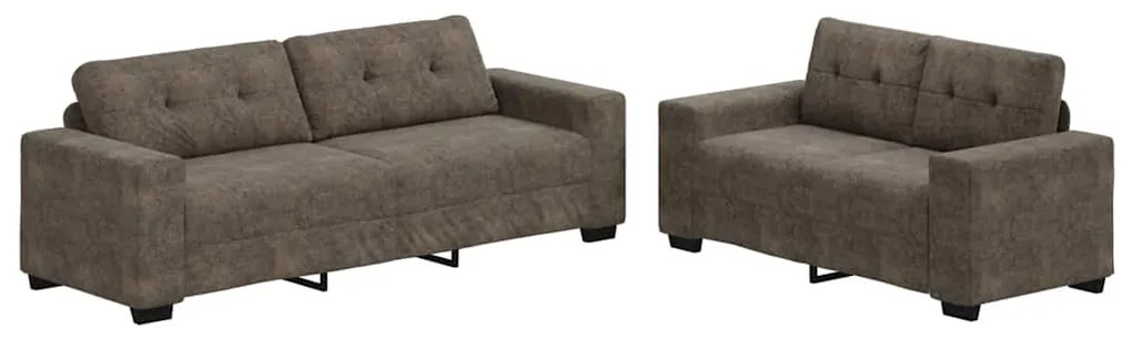 3324720 vidaXL Диван 2 pcs Тъмносив 221 x 78 x 80 см. Изкуствена кожа