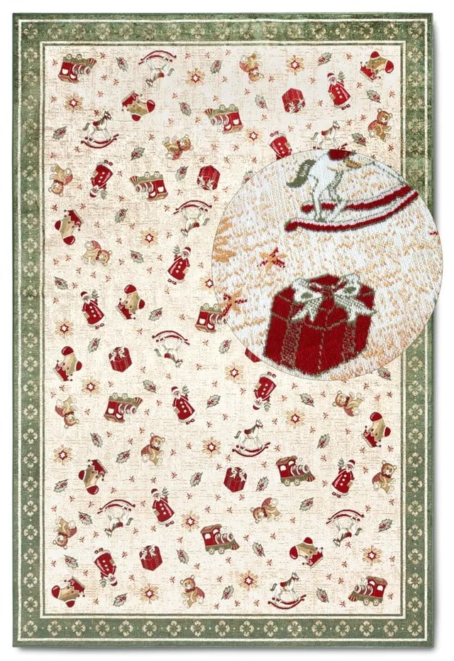 Зелен килим с коледен мотив със смес от памук 160x230 cm Toy's Delight Green Christmas – Villeroy&amp;Boch