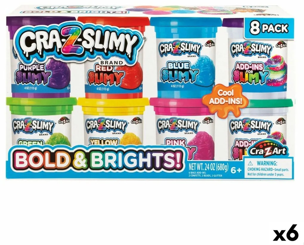 Занаятчийска игра Cra-Z-Art Bold&amp;Brights Slime (6 броя)