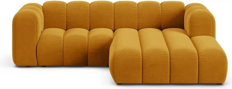 Жълт ъглов диван (десен ъгъл) Lupine – Micadoni Home