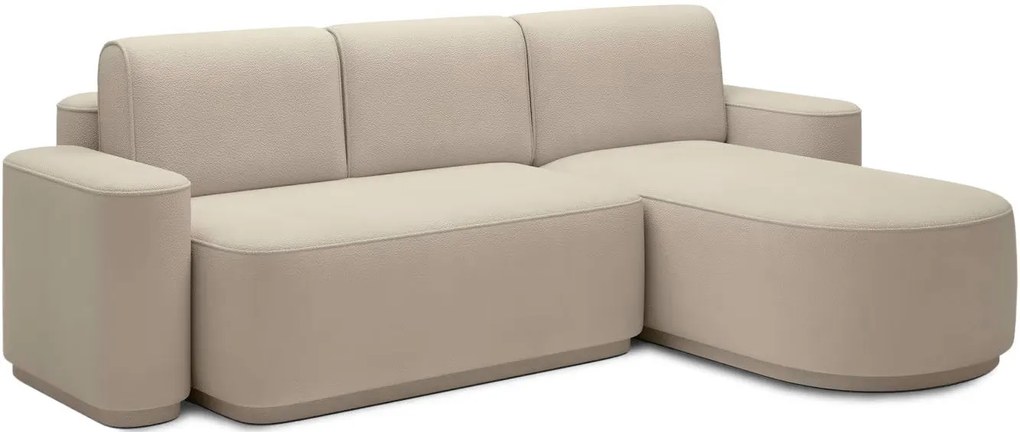 Ъглов диван Luxora-Бежов-вдясно
