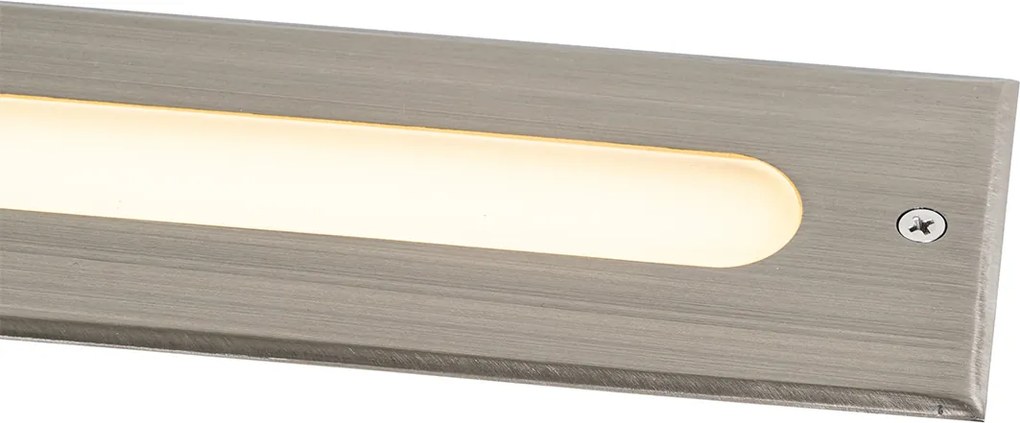 Комплект от 4 модерни наземни прожектора стомана 30 см вкл. LED IP65 - Eline