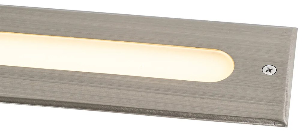 Модерен наземна лампа стомана 30 см с LED IP65 - Eline
