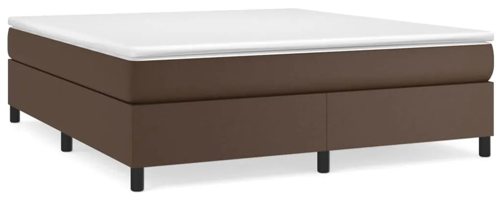 3121062 vidaXL Рамка за легло с пружини кафява 180x200 см изкуствена кожа