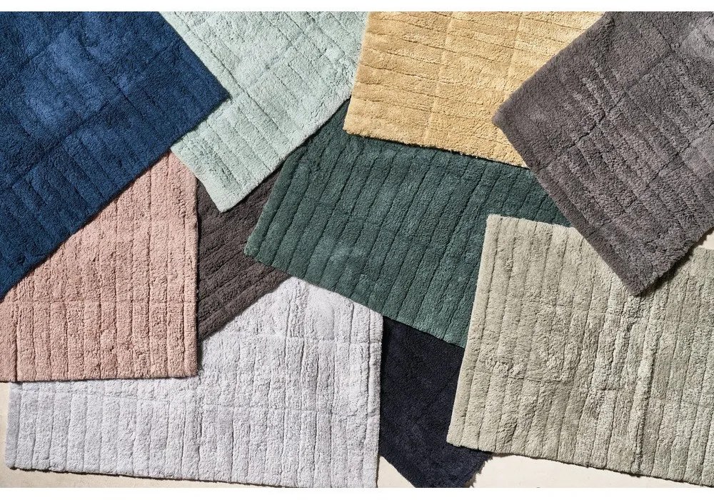 Сива постелка за баня 80x50 cm Tiles - Zone