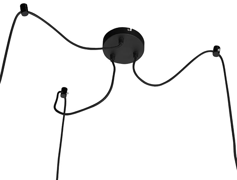 Комплект от 3 интелигентни висящи лампи черни със злато с включен Wifi A60 - Depeche