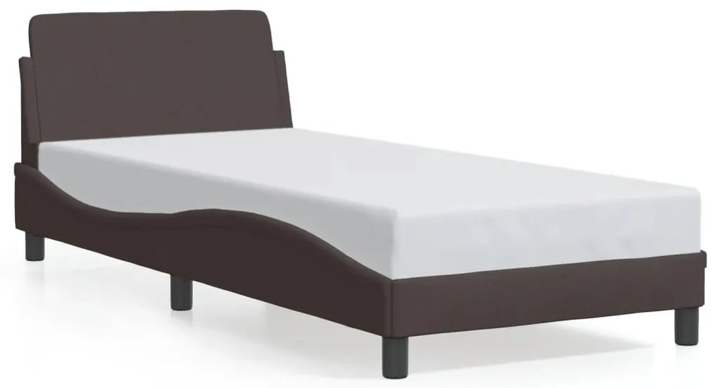 373068 vidaXL Рамка за легло Dover, тъмнокафява, 80x200 см, плат