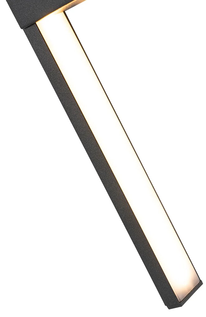 Модерна външна стенна лампа черна с LED IP54 - Jamal